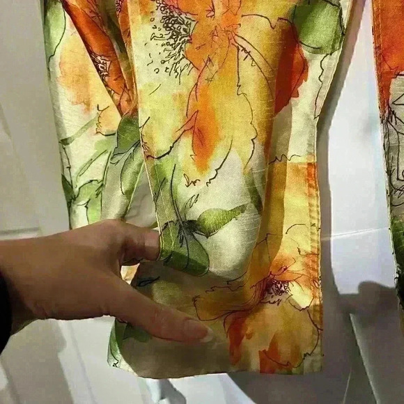 Susan Graver Jacket Blazer Womens Small Colorful Pockets Floral - Picture 9 of 13